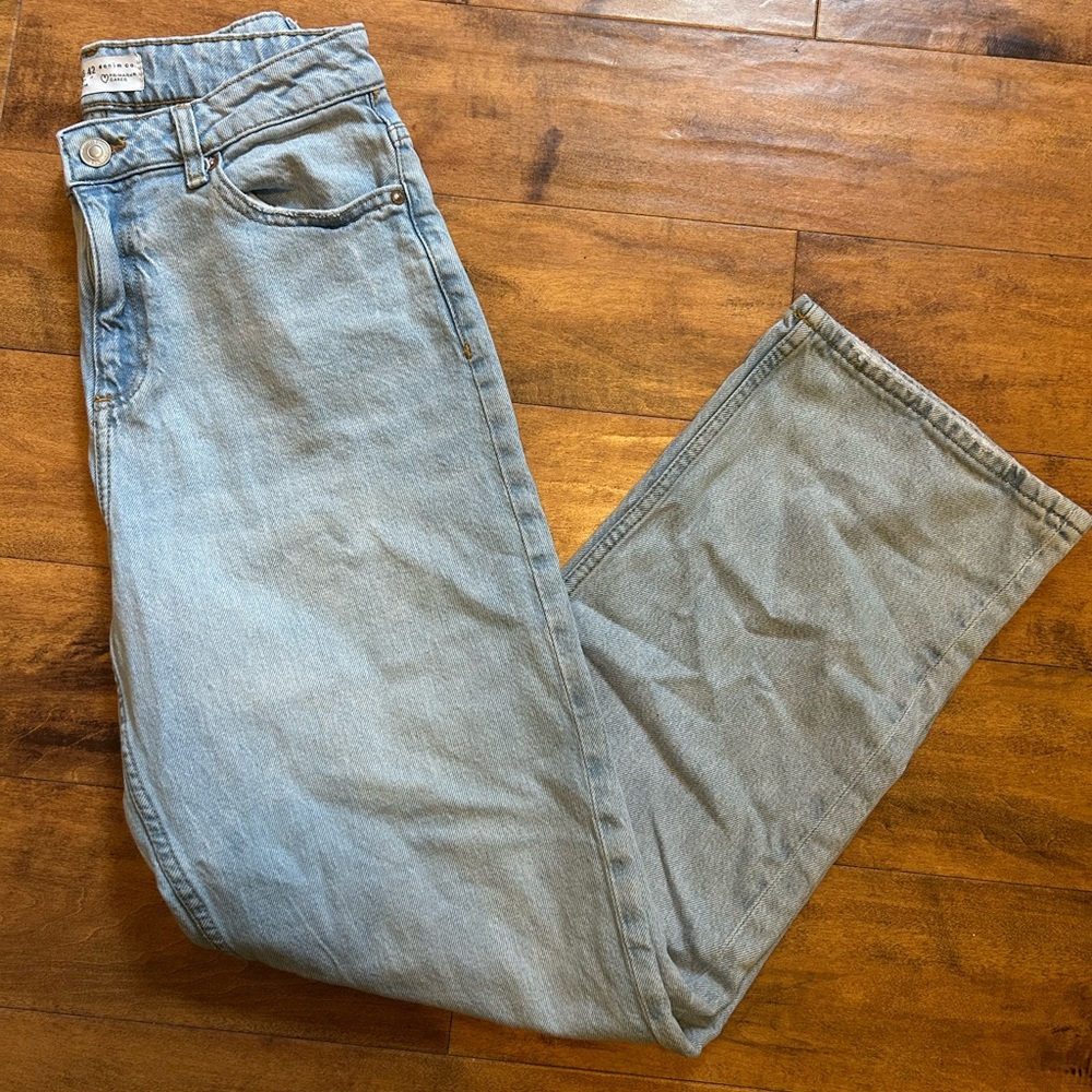 Denim&Co Light Blue High Rise Baggy Fit Women Jeans